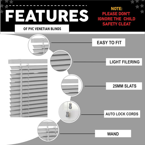 White pvc blind wood effect - white,